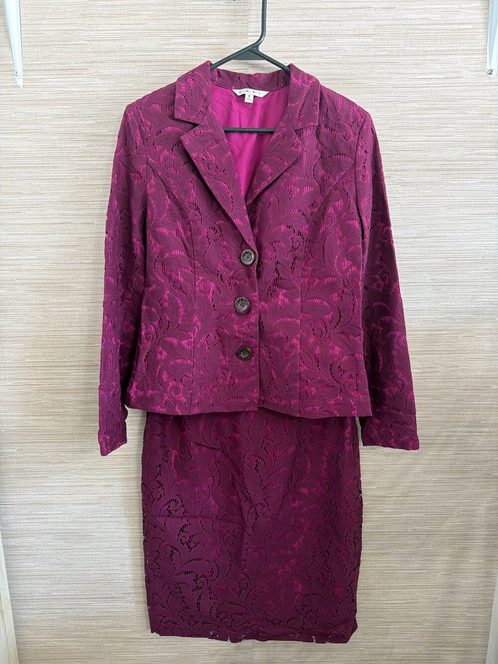 CAbi Women's 2 pc Lace Jacket and Skirt size 6